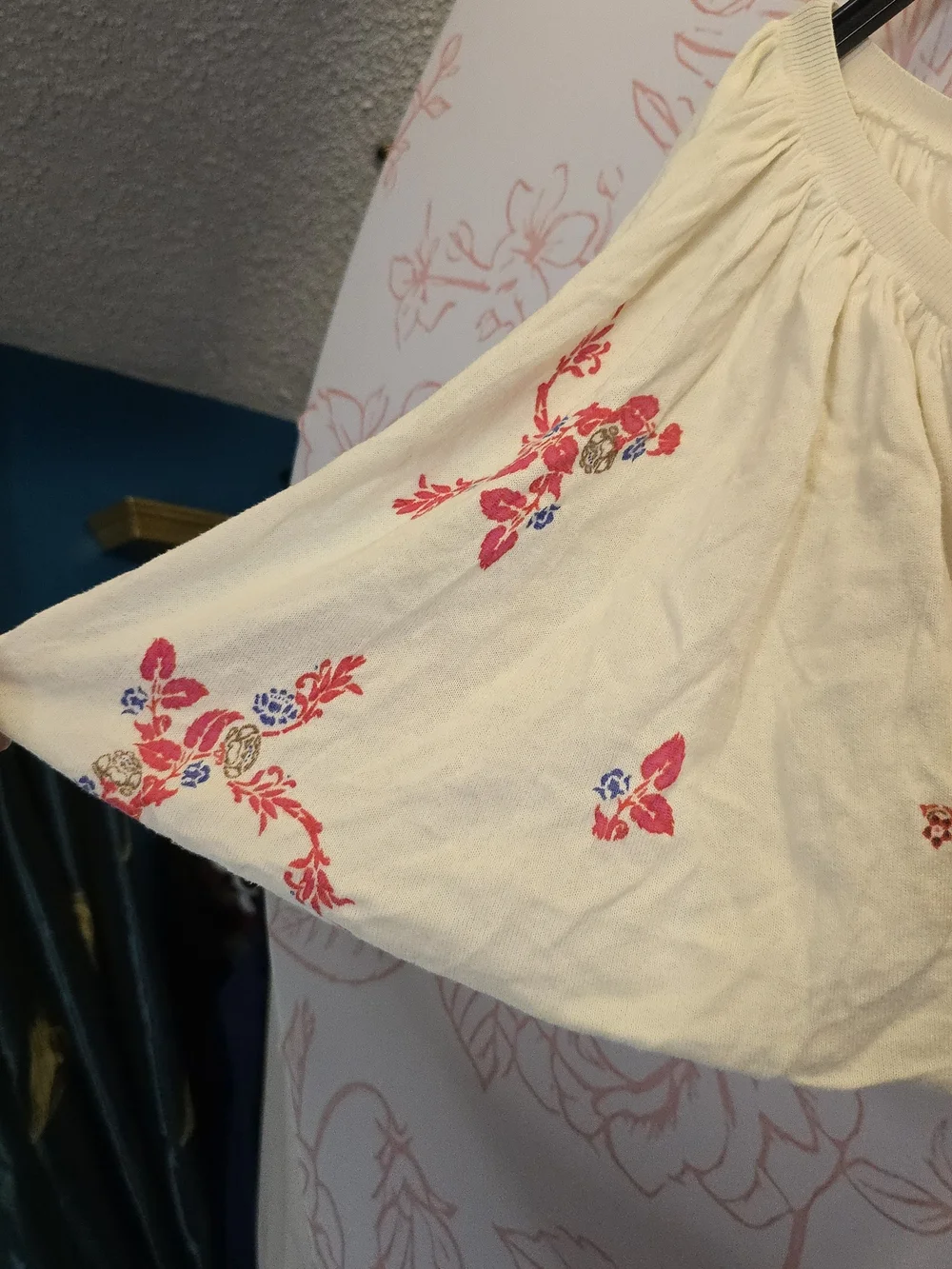 Free People Cream Peasant Tunic Top